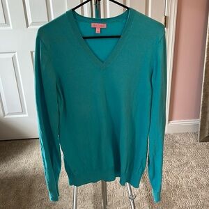 Lilly Pulitzer Bright Blue V-Neck Sweater - Size XL